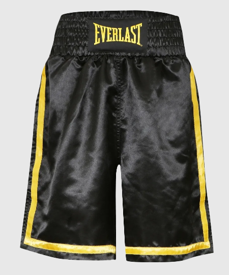 Everlast Compétition Pantalones Cortos de Boxeo - Negro/Oro
