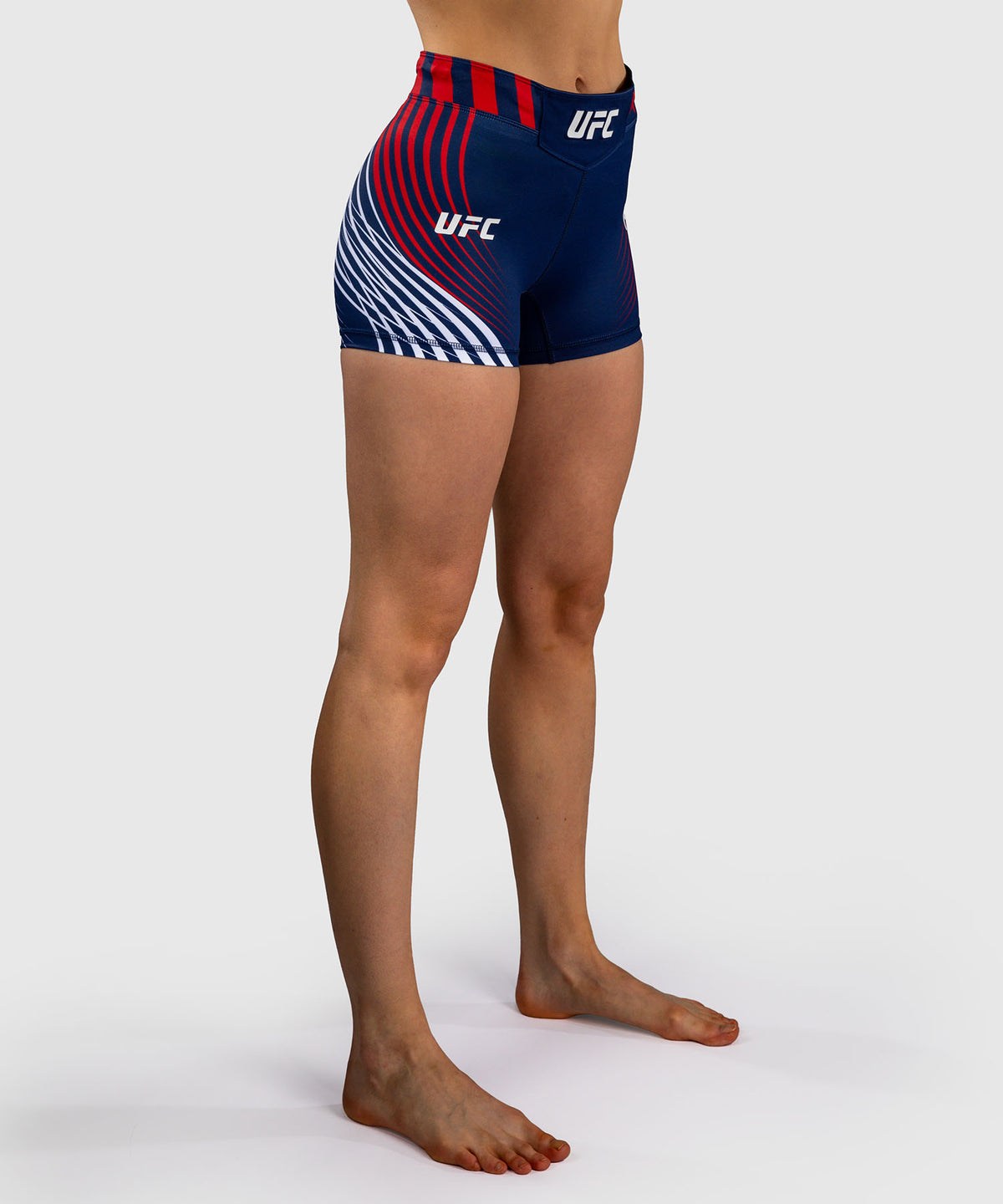 Official UFC Freedom 250 by Venum Authentic Vale Tudo Shorts de ajuste corto para mujer - Azul