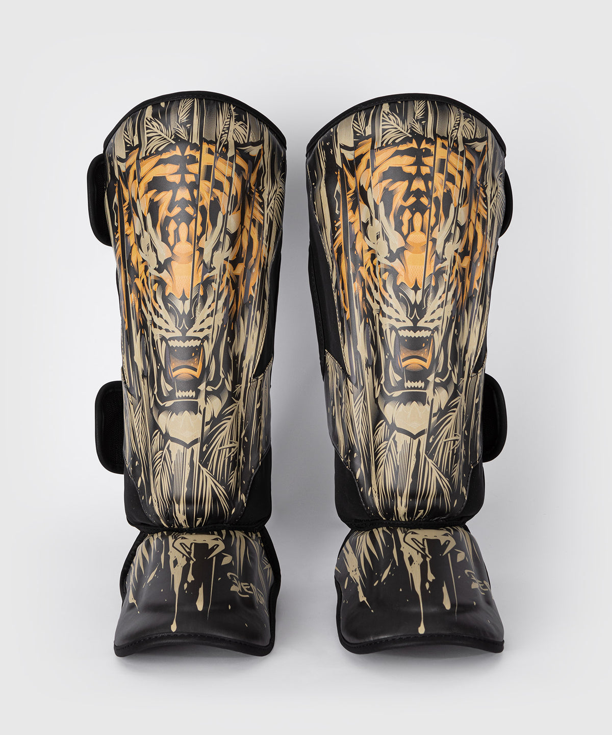 Venum Tiger Schienbeinschoner - Schwarz/Neon Orange