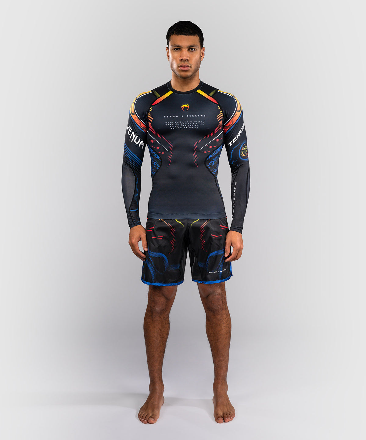 Venum x TEKKEN 8 Rashguard Manga Larga Yoshimitsu - Negro/Naranja