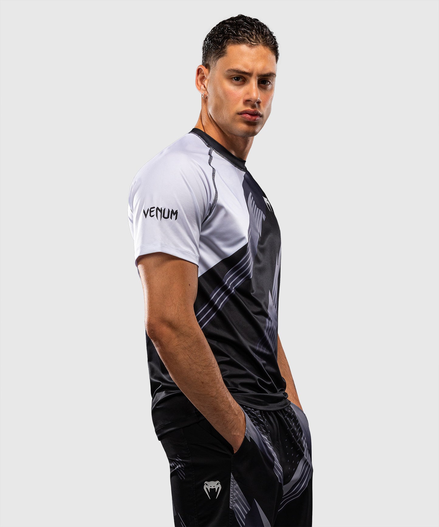 Venum No-Gi 6.0 Dry Tech T-Shirt - Black/White