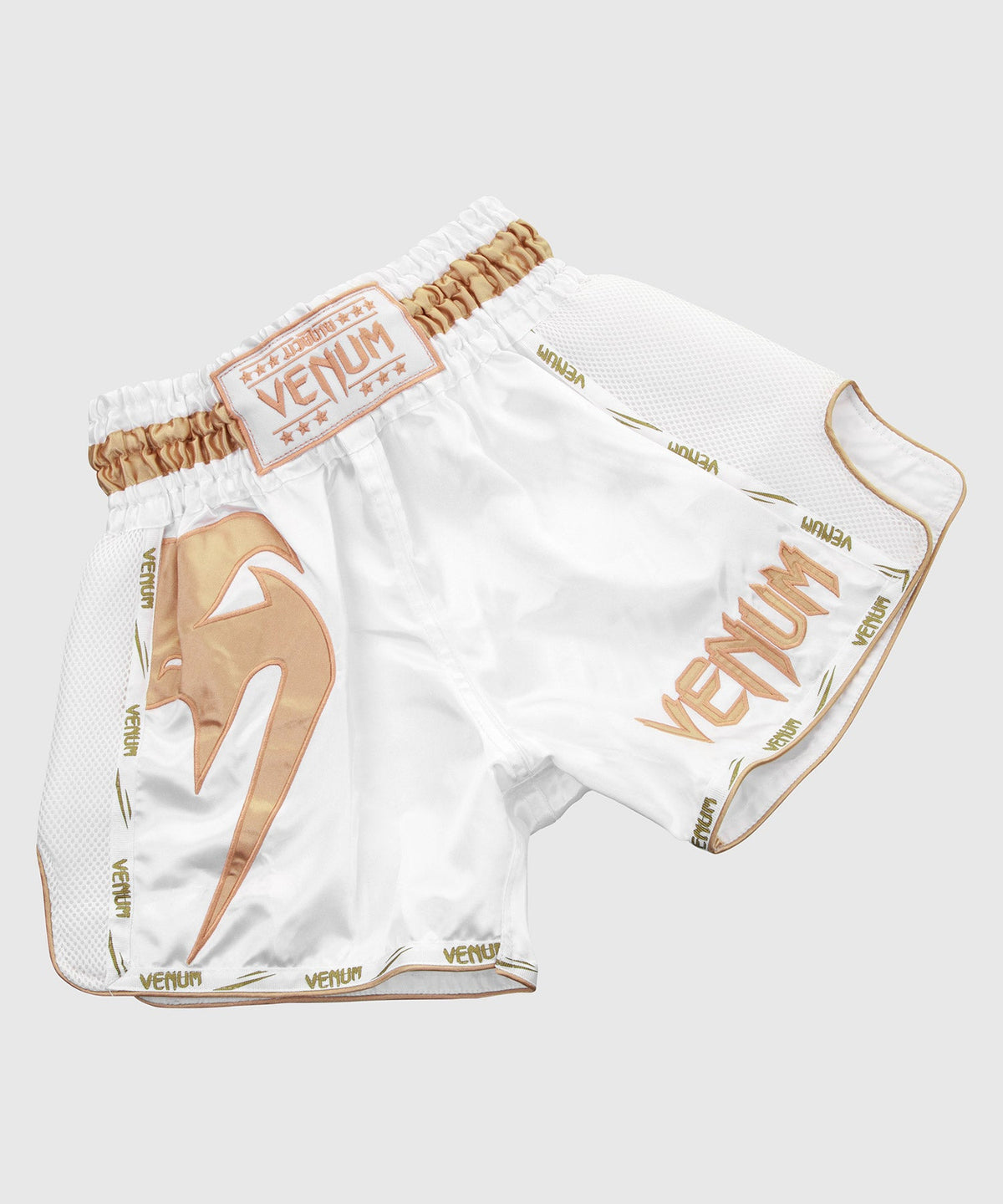 Short Muay Thai Venum Giant - Blanc/Doré - Exclusivité