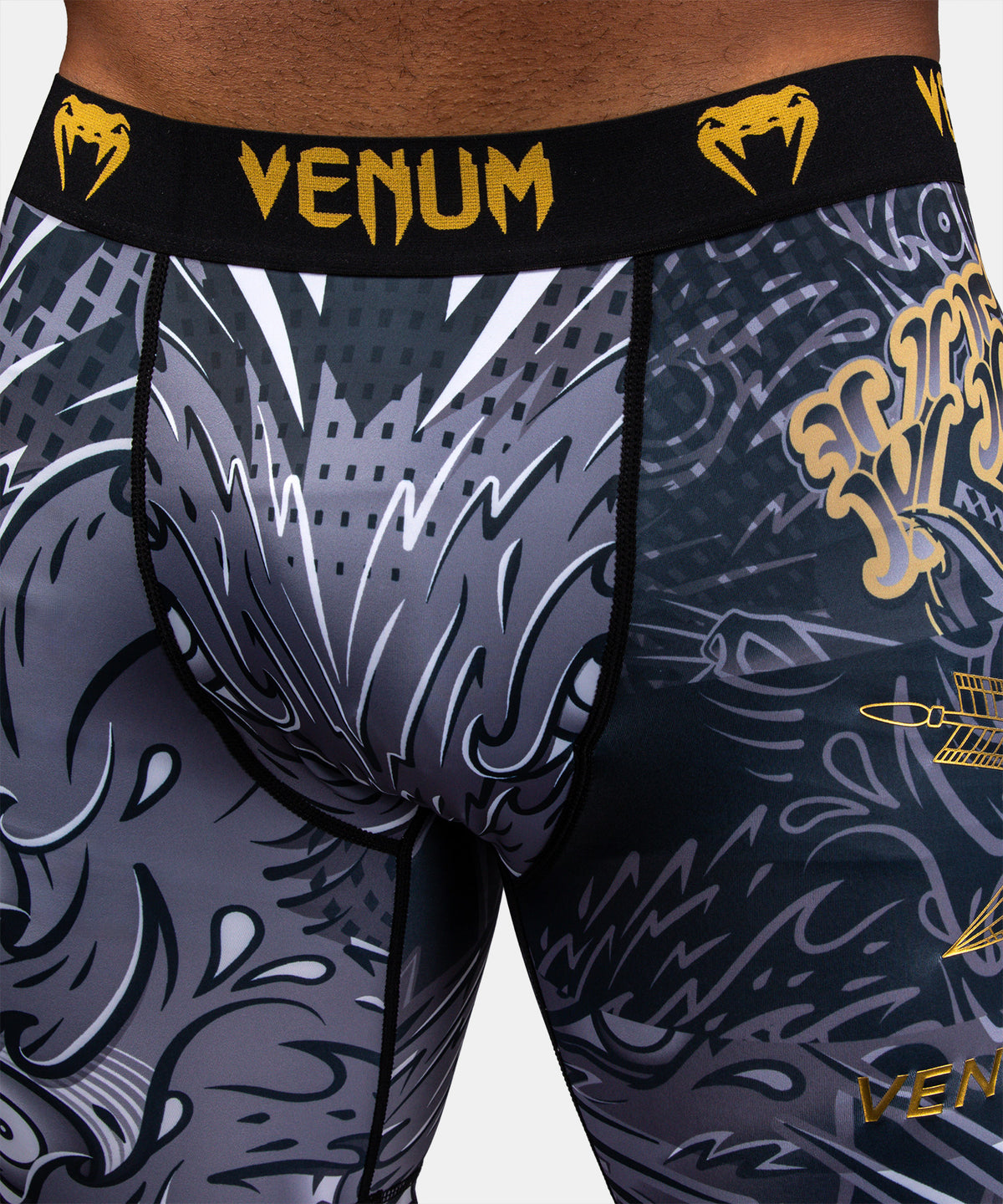 Venum Wolf Atak Vale Tudo Shorts - Black/Grey