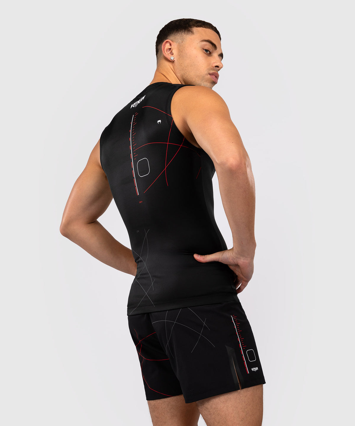 Venum Tactical XT Rashguard senza maniche - Nero/Rosso Fuoco