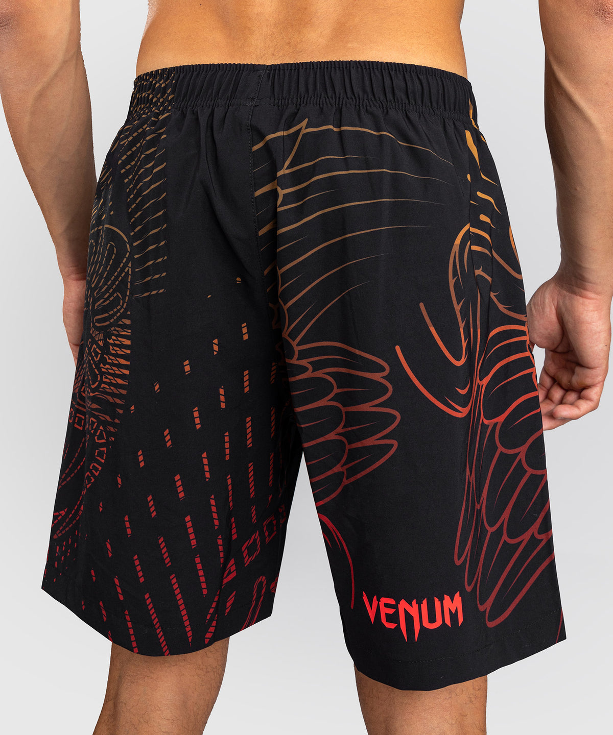 Short d'Entraînement Venum Quetzal Fury - Noir/Rouge Fury/Mandarine