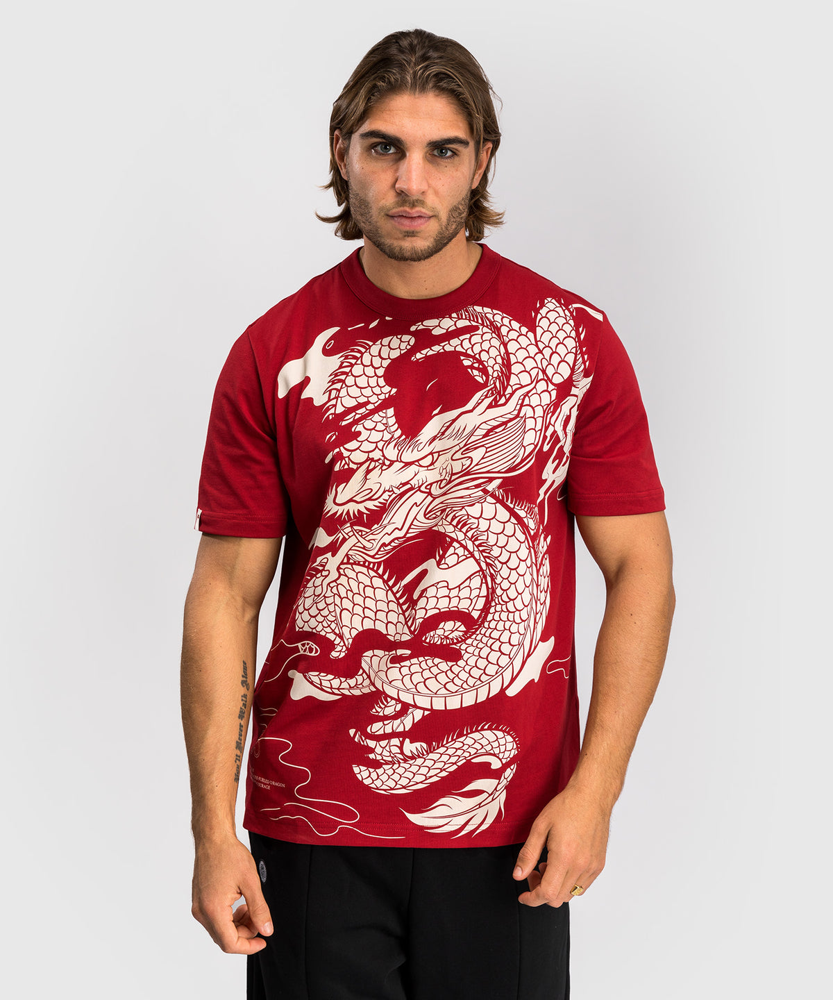 Venum Dragon’s Flight Maglietta da uomo - Rosso Ciliegia/Bianco Crema