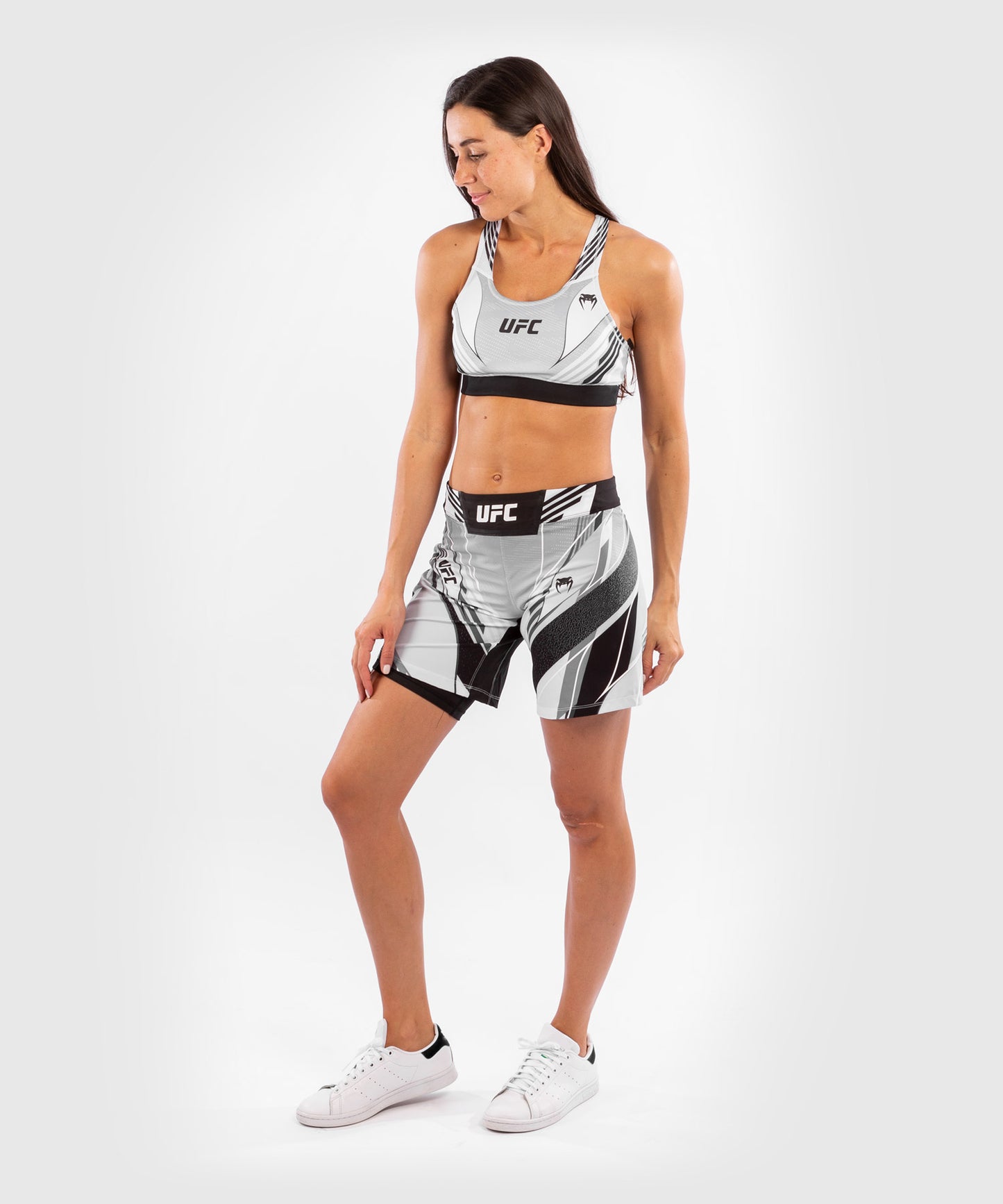UFC Venum Authentic Fight Night Women's Shorts - Long Fit - White
