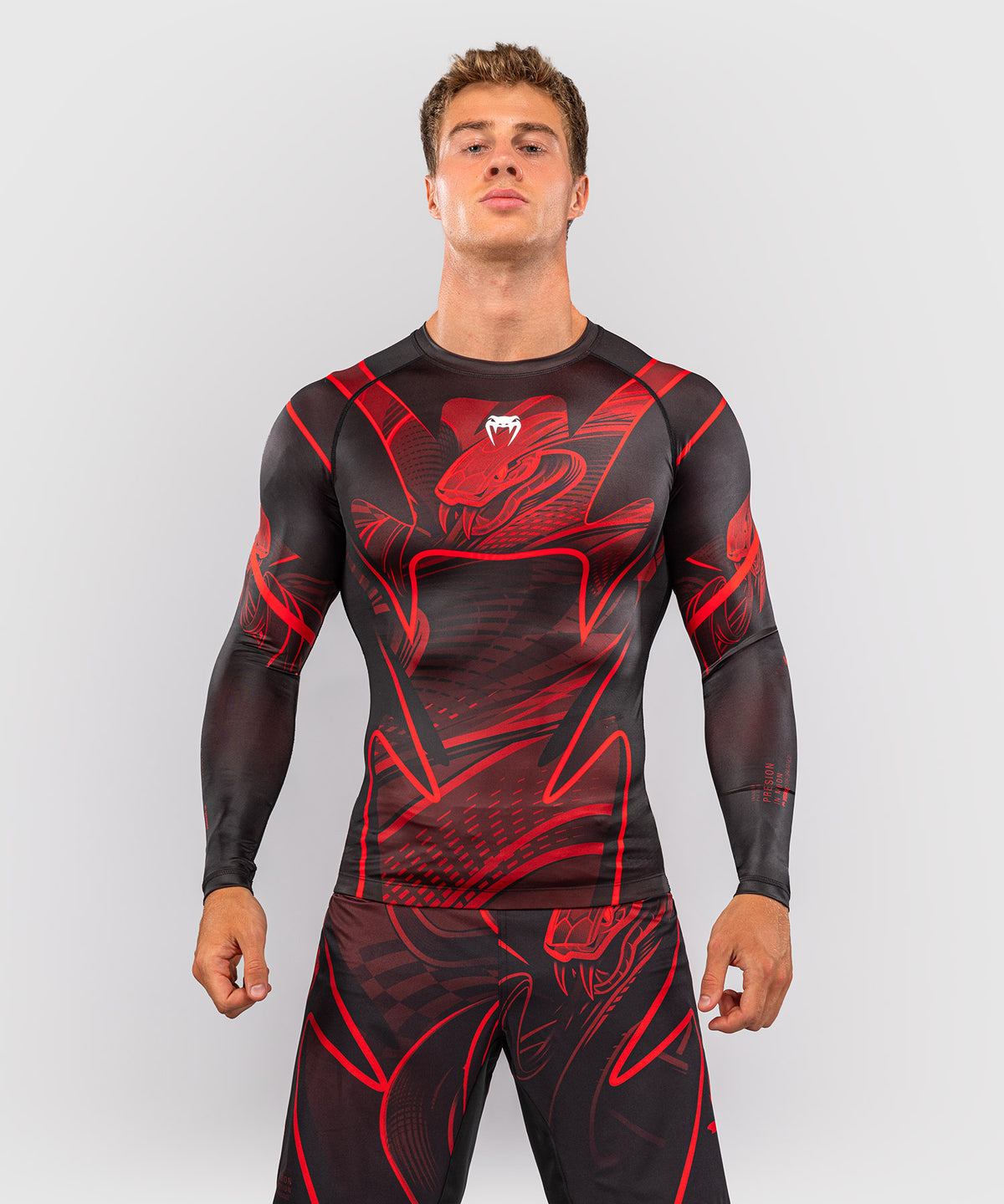 Venum Crimson Viper 2.0 Langarm-Rashguard - Schwarz/Rot