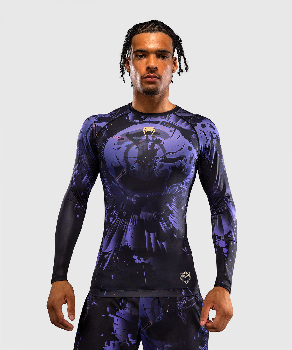 Jujutsu Kaisen x Venum Gojo Rashguard a Maniche Lunghe – Viola