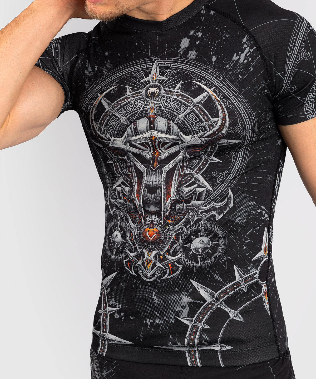Venum Gladiator 5.0 Camiseta De Manga Corta Para Hombre - Negro/Plata