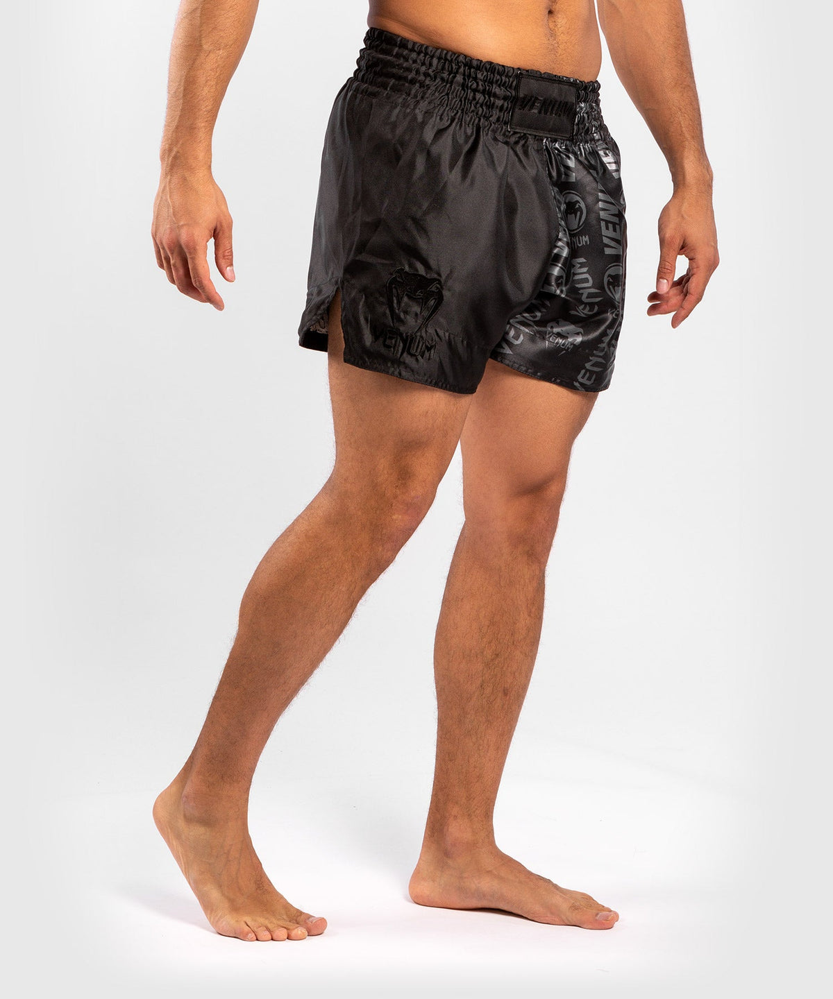 Short de Muay Thai Venum Logos - Noir/Noir