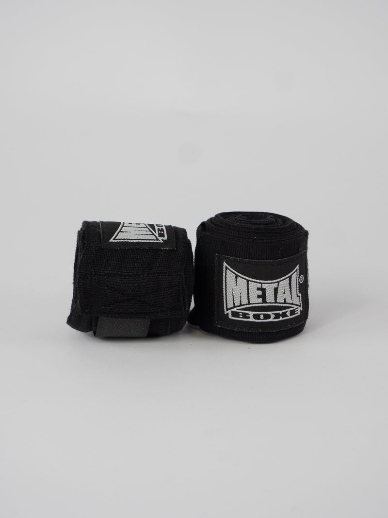 Bandages de Boxe Metal Boxe – 2,5 m – Noir