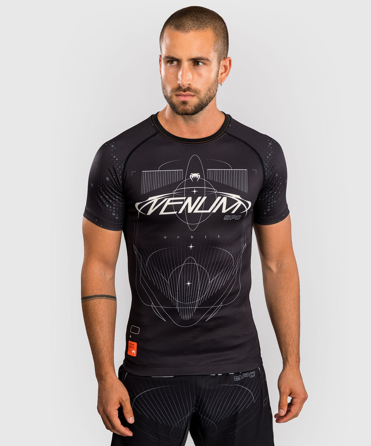 Venum Eclipse Rashguard a manica corta – Nero/Avorio