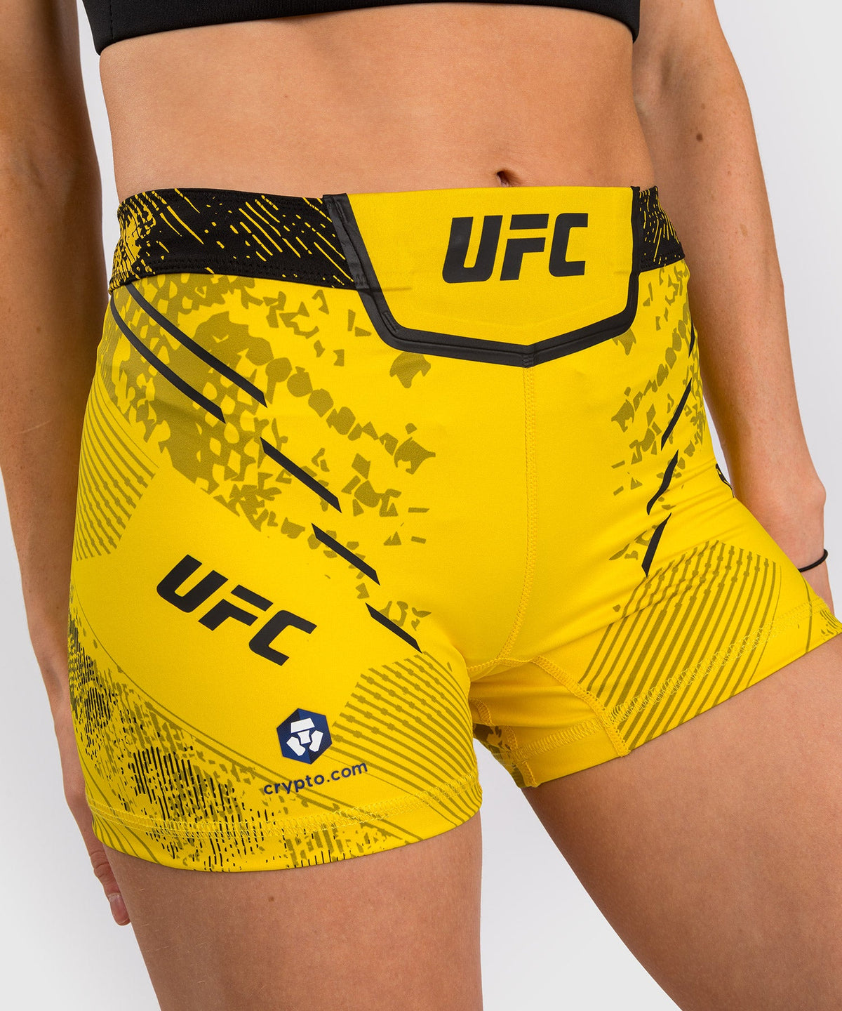 Short de Short de compression Fit pour Femmes UFC Adrenaline by Venum Authentic Fight Night - Jaune