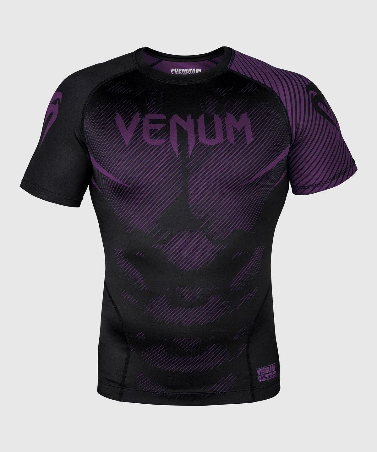 Venum NoGi 2.0 Rashguard - Kurzarm IBJJF-geprüft - Schwarz/Violett
