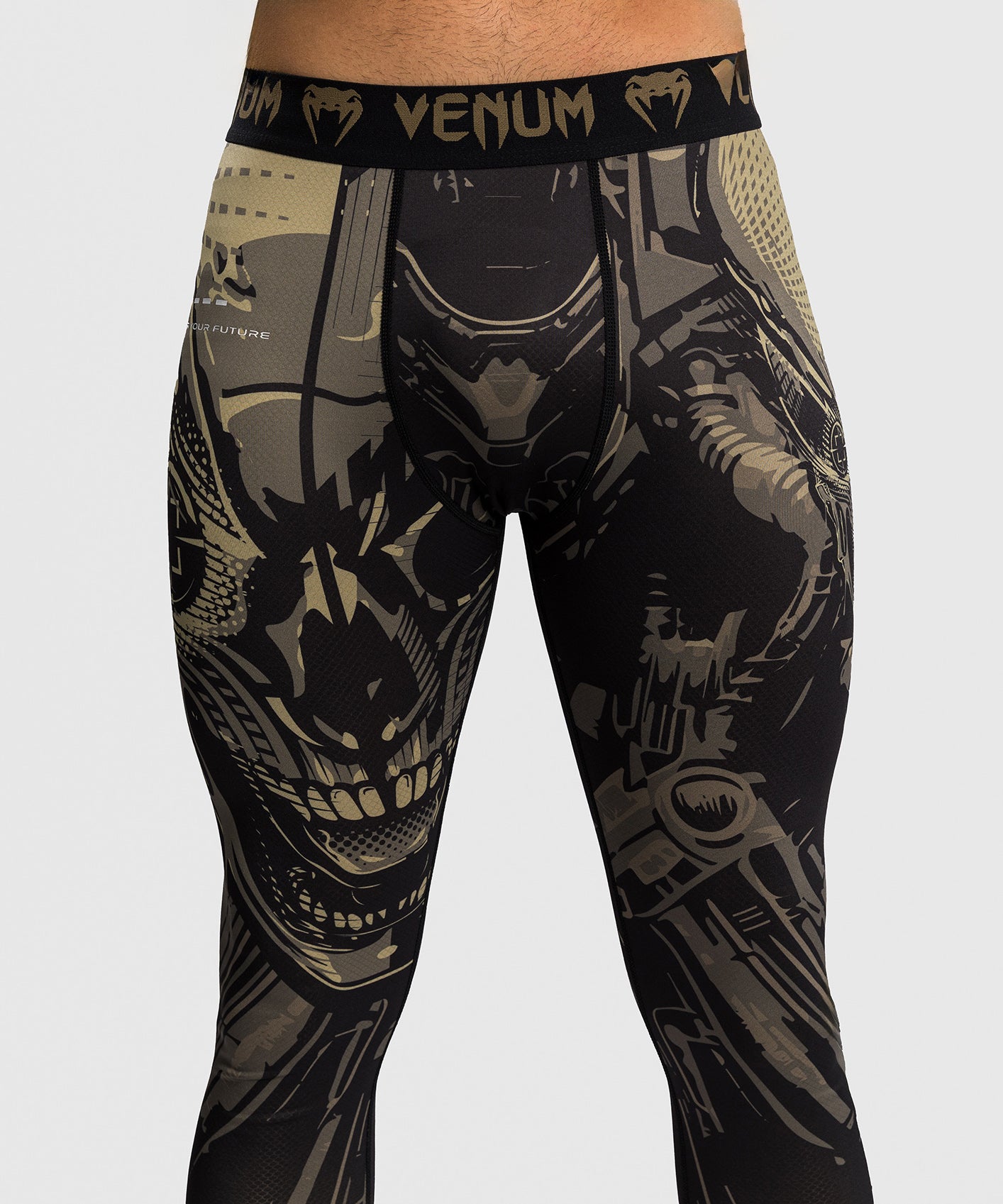 Venum Invader Spats - Schwarz/Sand