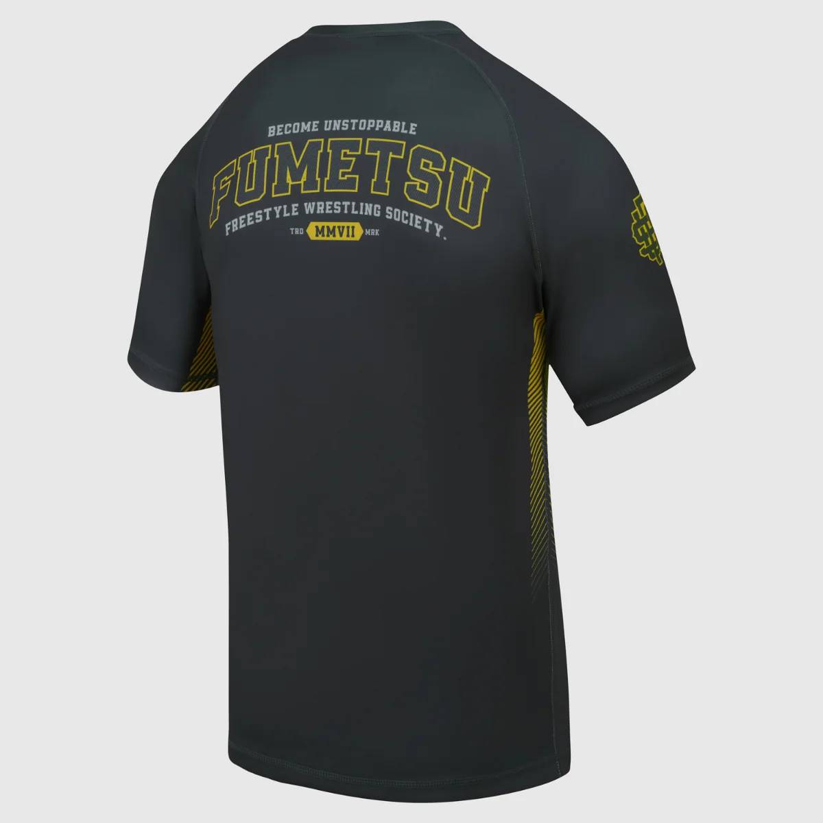 Fumetsu Varsity Rashguard a Maniche Corte - Grigio