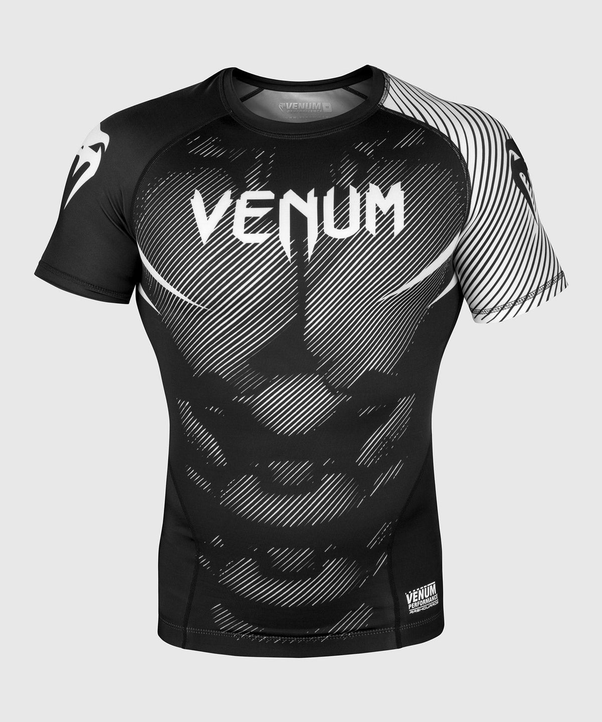 Rashguard Venum NoGi 2.0 - Manches courtes Approuvé IBJJF - Noir/Blanc