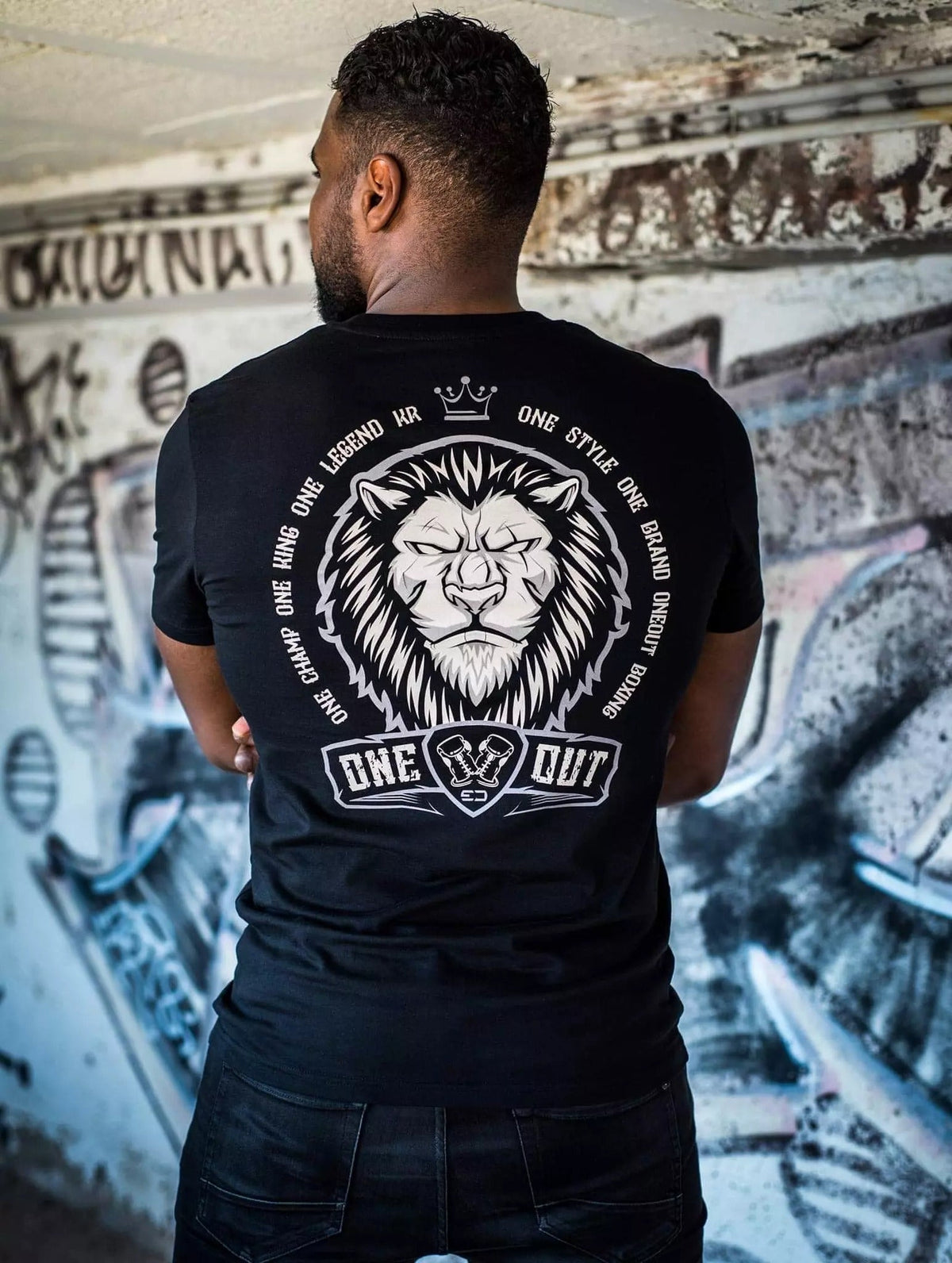 Tee-Shirt Oneout One King One Legend - Noir