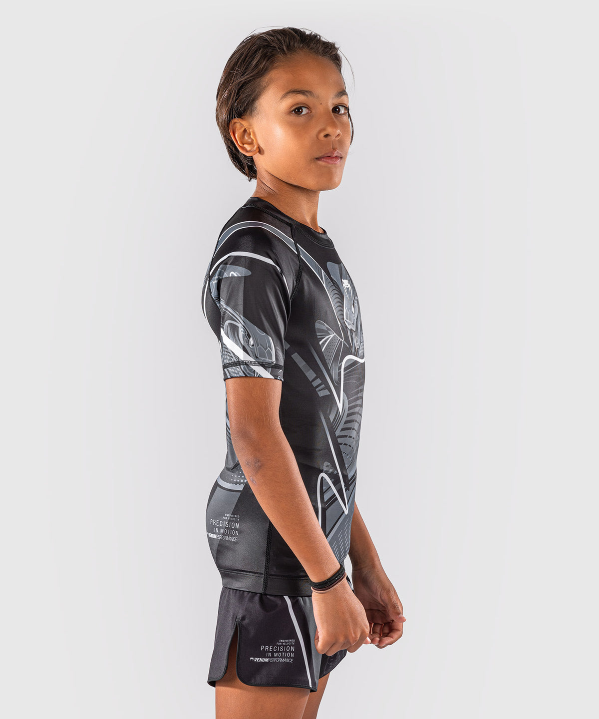 Venum Crimson Viper 2.0 Rashguard a maniche corte per bambini - Nero/Grigio