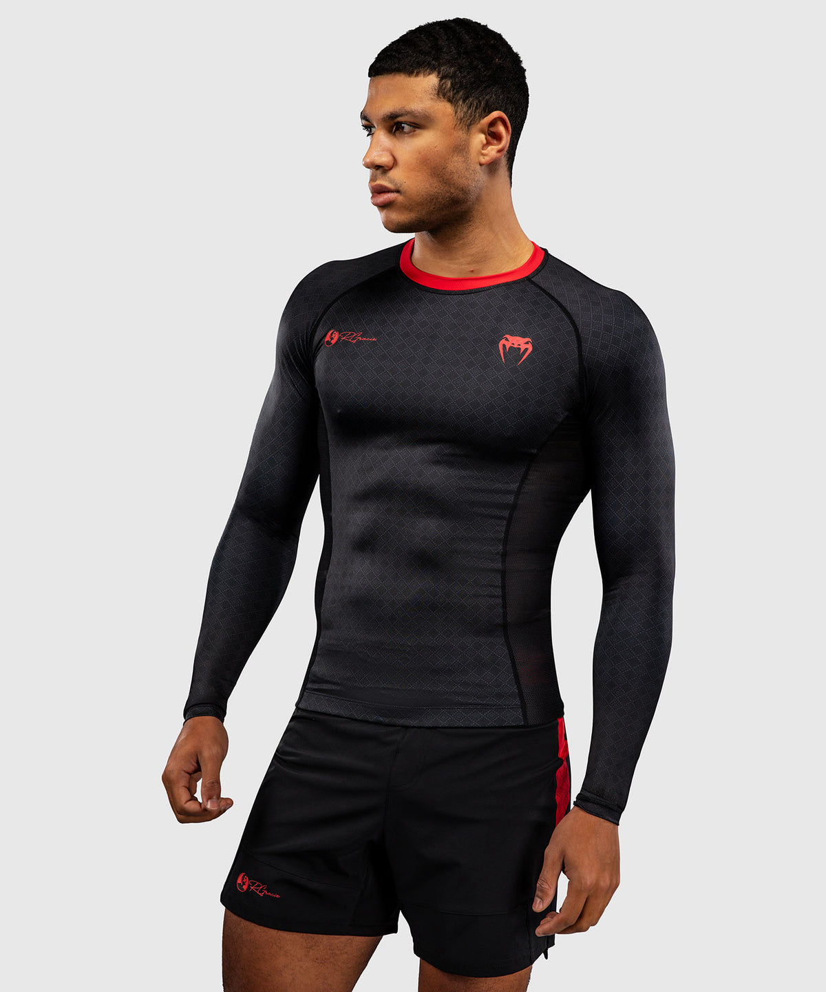 Venum x Roger Gracie Signature Rashguard a Maniche Lunghe - Nero/Rosso