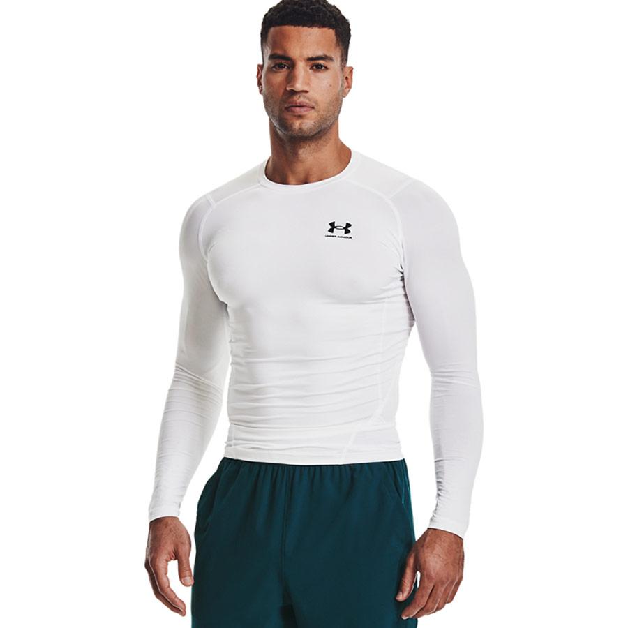 T-shirt Under Armour HeatGear® Armour - Manches Longues - Blanc