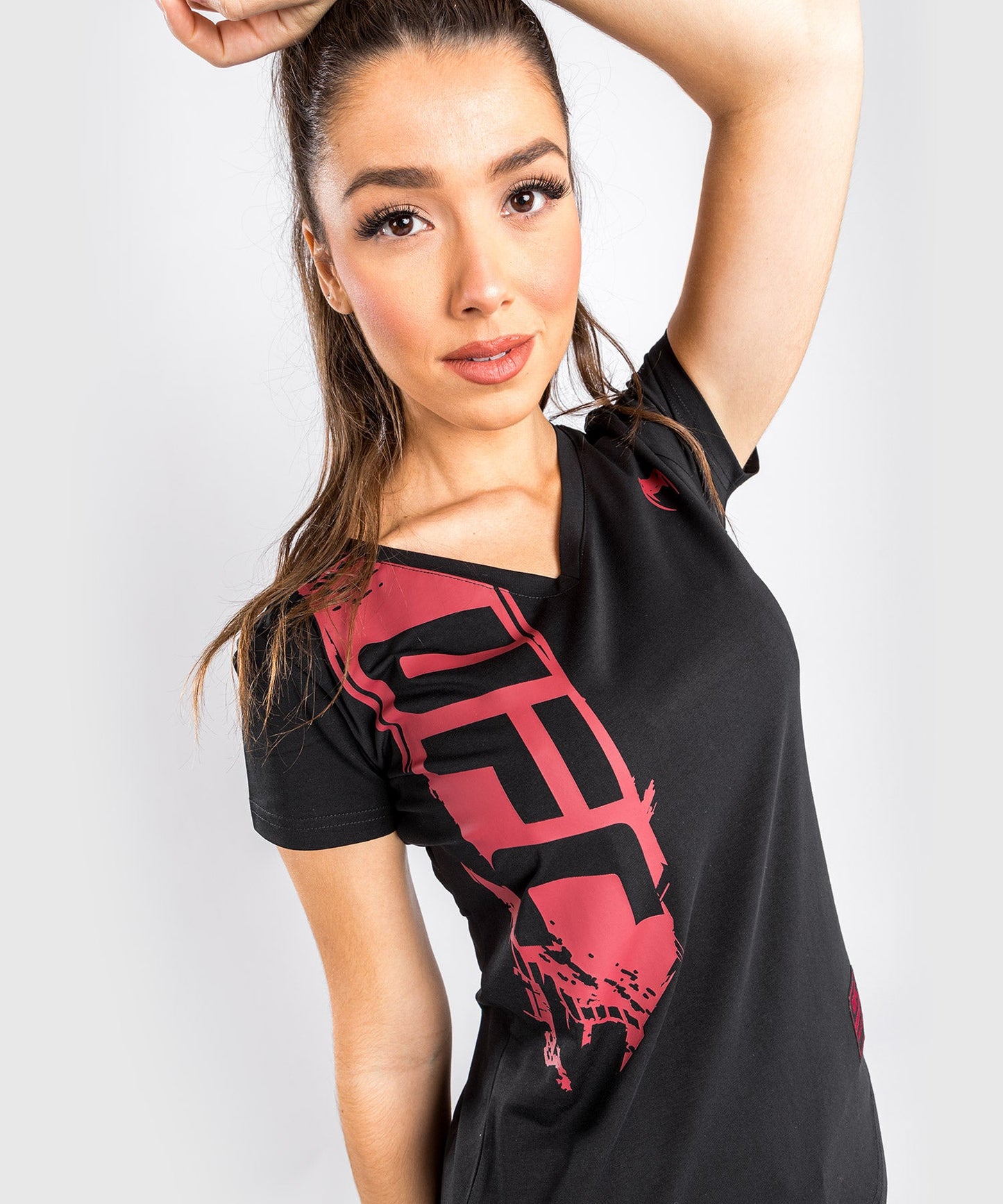 T-Shirt UFC Venum Authentic Fight Week 2.0 - Pour Femmes - Noir/Rouge