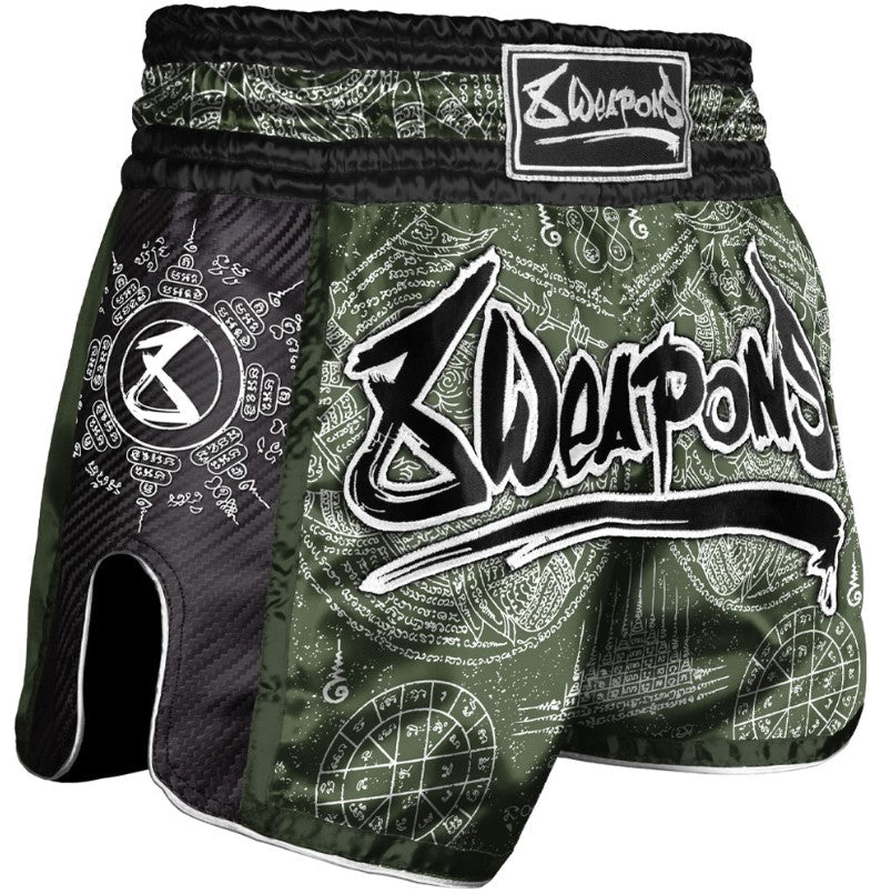 Short de Muay Thai 8 Weapons Carbon - Kaki