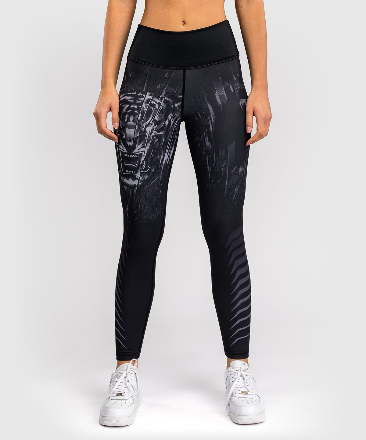Venum Tiger Damen Leggings - Schwarz/Silber