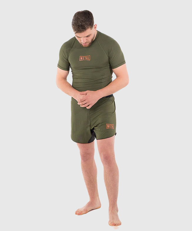 Metal Boxe Fightshorts - Cachi/Arancione