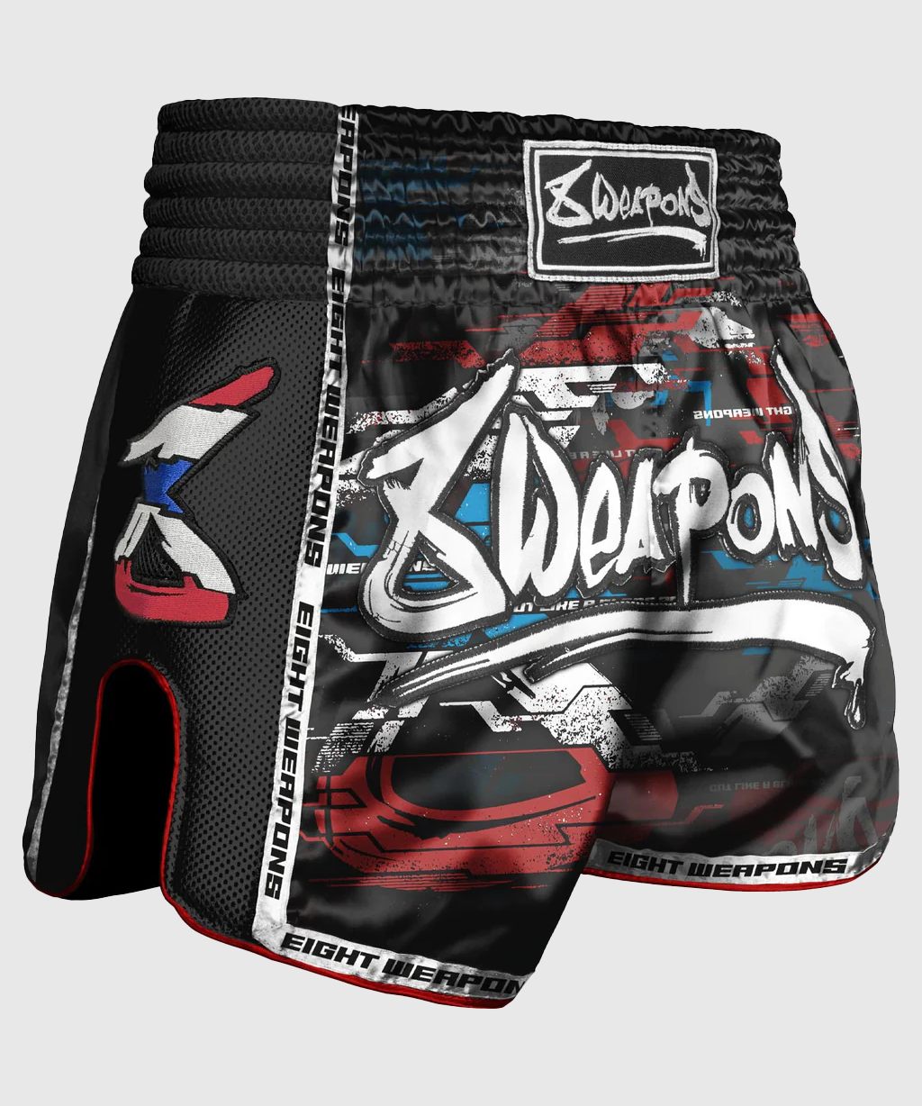 8 Weapons CUT LIKE BLADE 2.0 Pantalones de Muay Thai - Negro