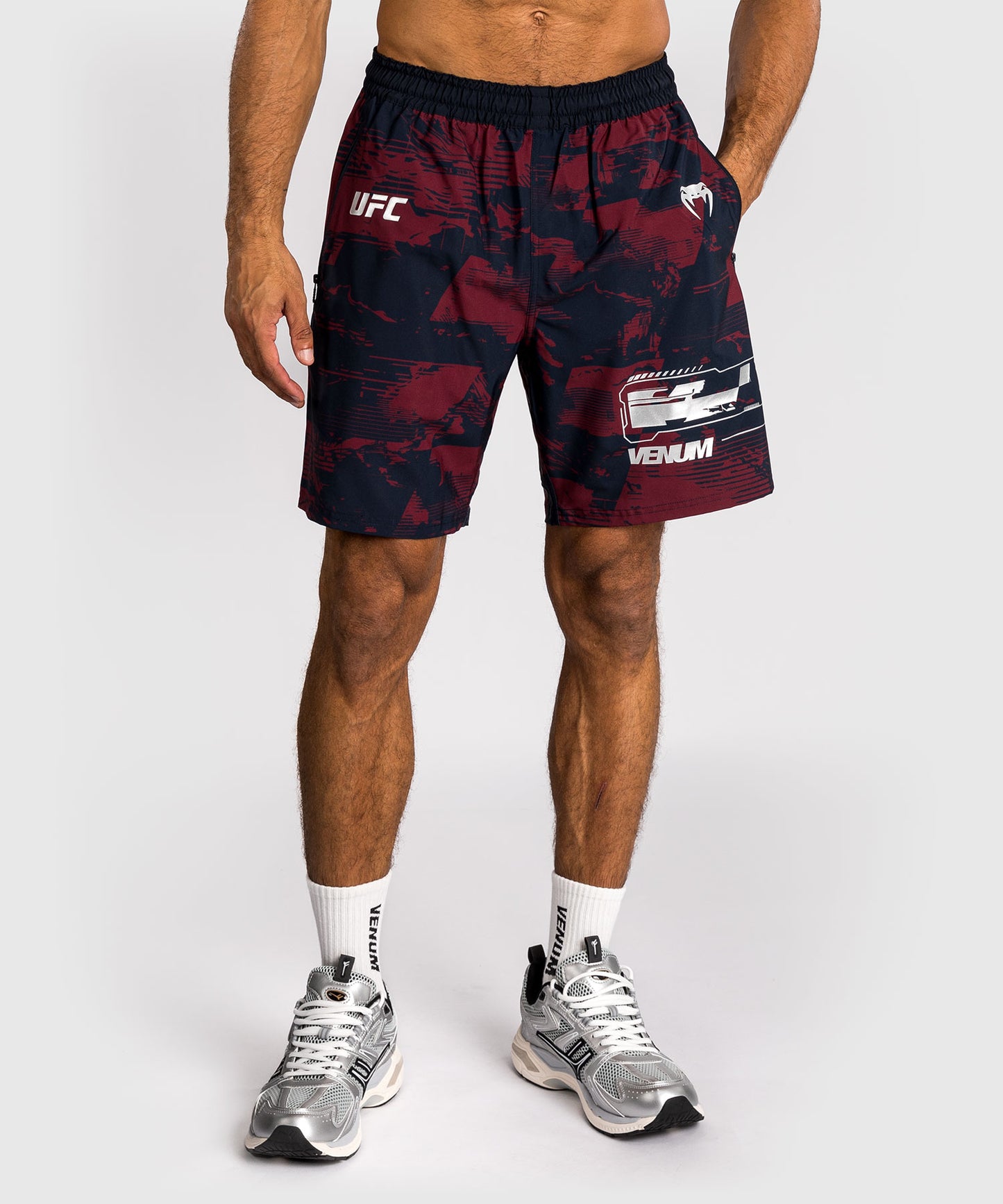 UFC Zenith by Venum Authentic Fight Week Short Performance Hombre - Azul marino/Burdeos/Plateado