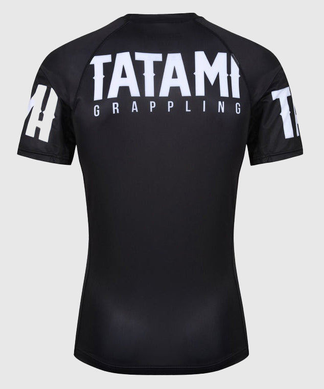 T-Shirt De Compression Tatami Fightwear Raven Manches Courtes - Noir