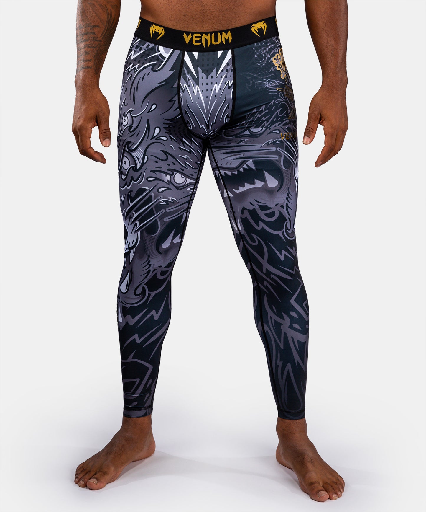 Venum Wolf Atak Spats – Negro/Gris