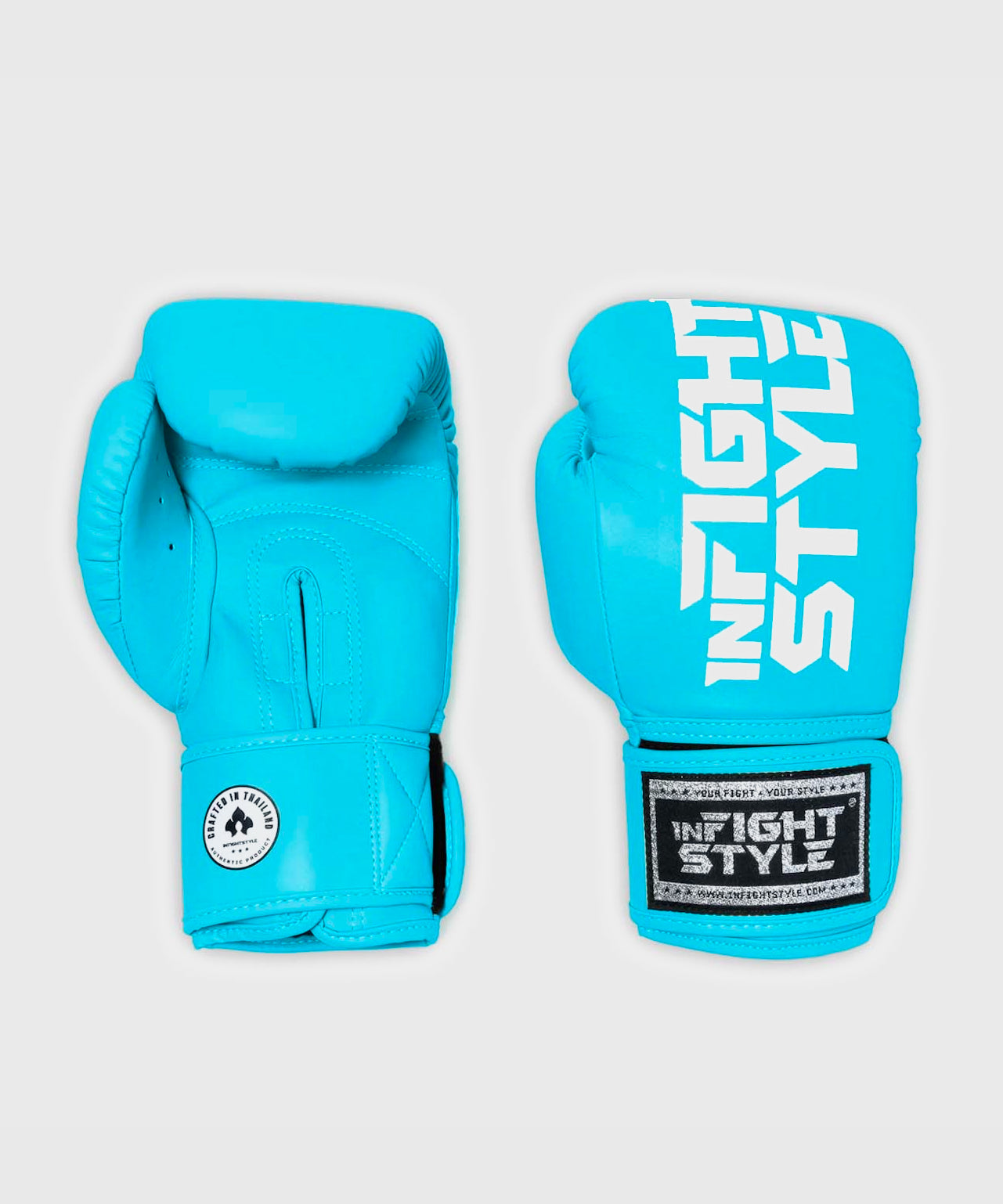 Gants de Boxe Infightstyle Pro Compact - Bleu Neon