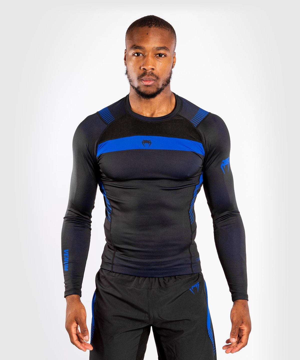 Camiseta de compresión Venum No Gi 3.0 - Manga larga - Negro/Azul