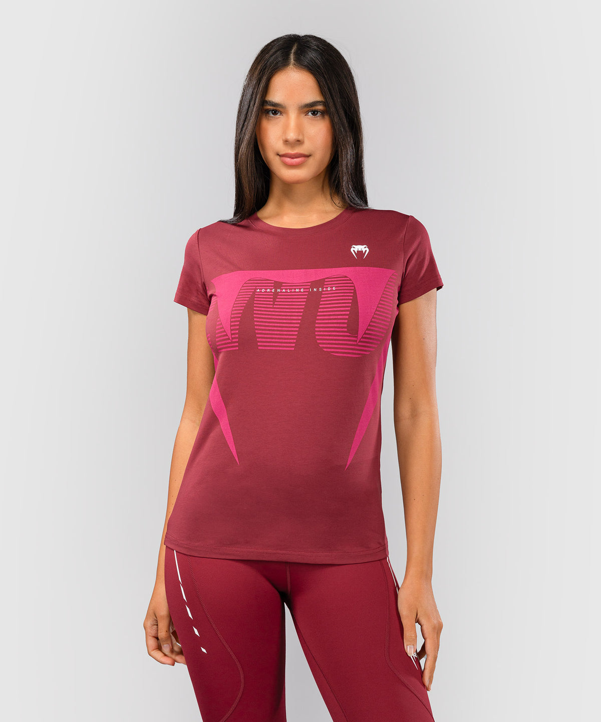 T-shirt Femme Venum Adrenaline – Bordeaux/Rose