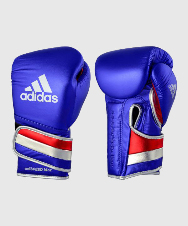 Adidas Speed 501 Adispeed FFB Boxhandschuhe - Metallic-Blau