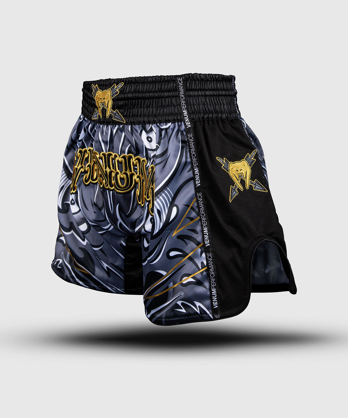 Venum Wolf Atak Pantaloncini Muay Thaï – Nero/Grigio
