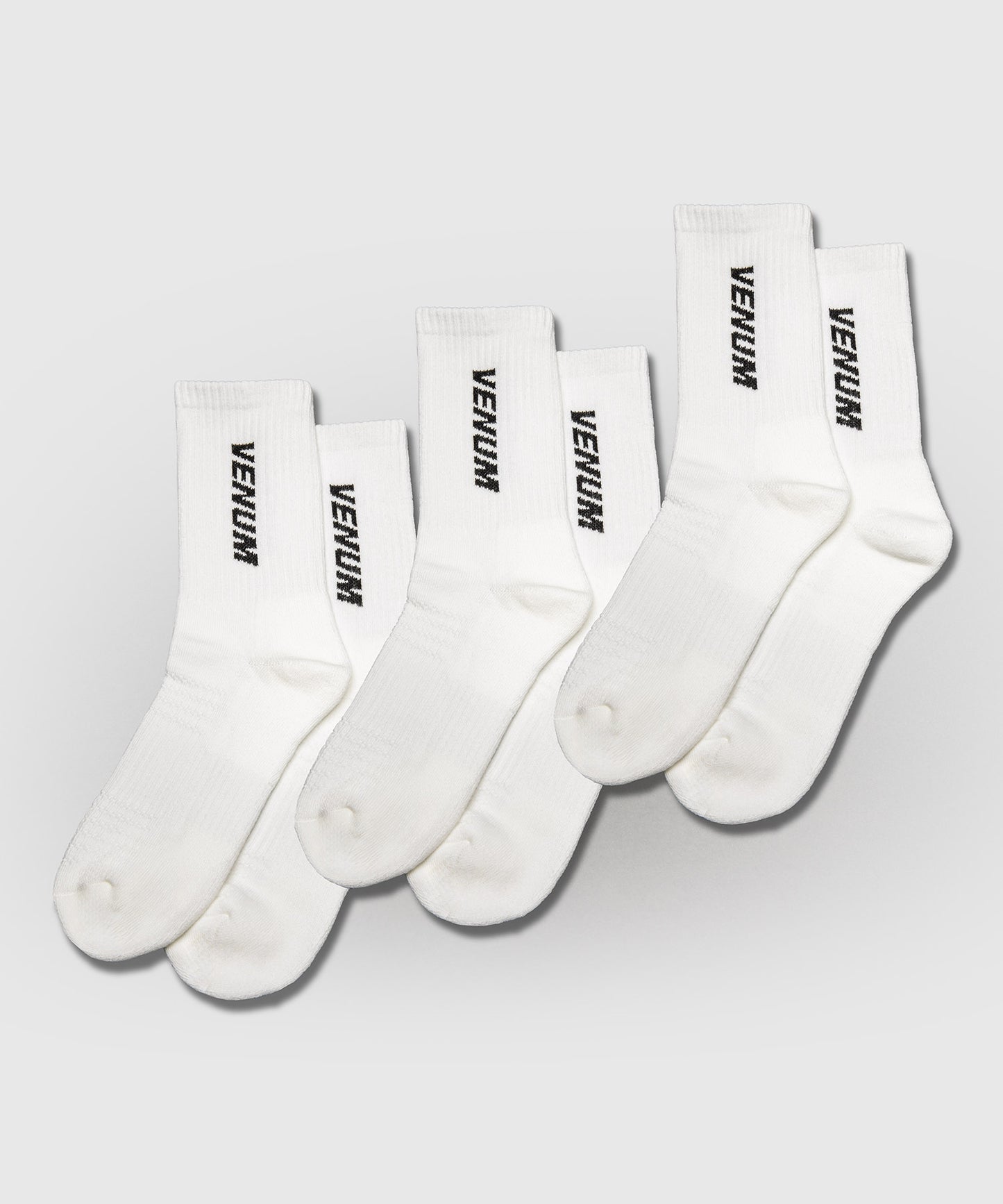 Venum Essential Calcetines (Set de 3 pares) – Blanco/Negro