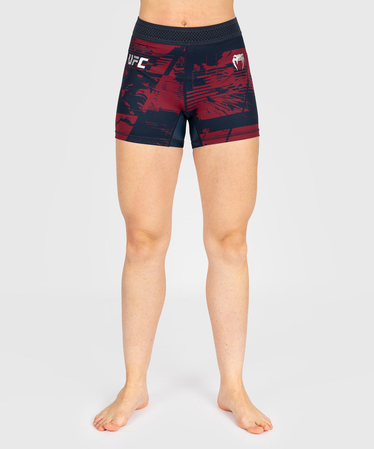 Short de compression Performance Femme UFC Zenith by Venum Authentic Fight Week - Bleu marine/Bordeaux/Argent