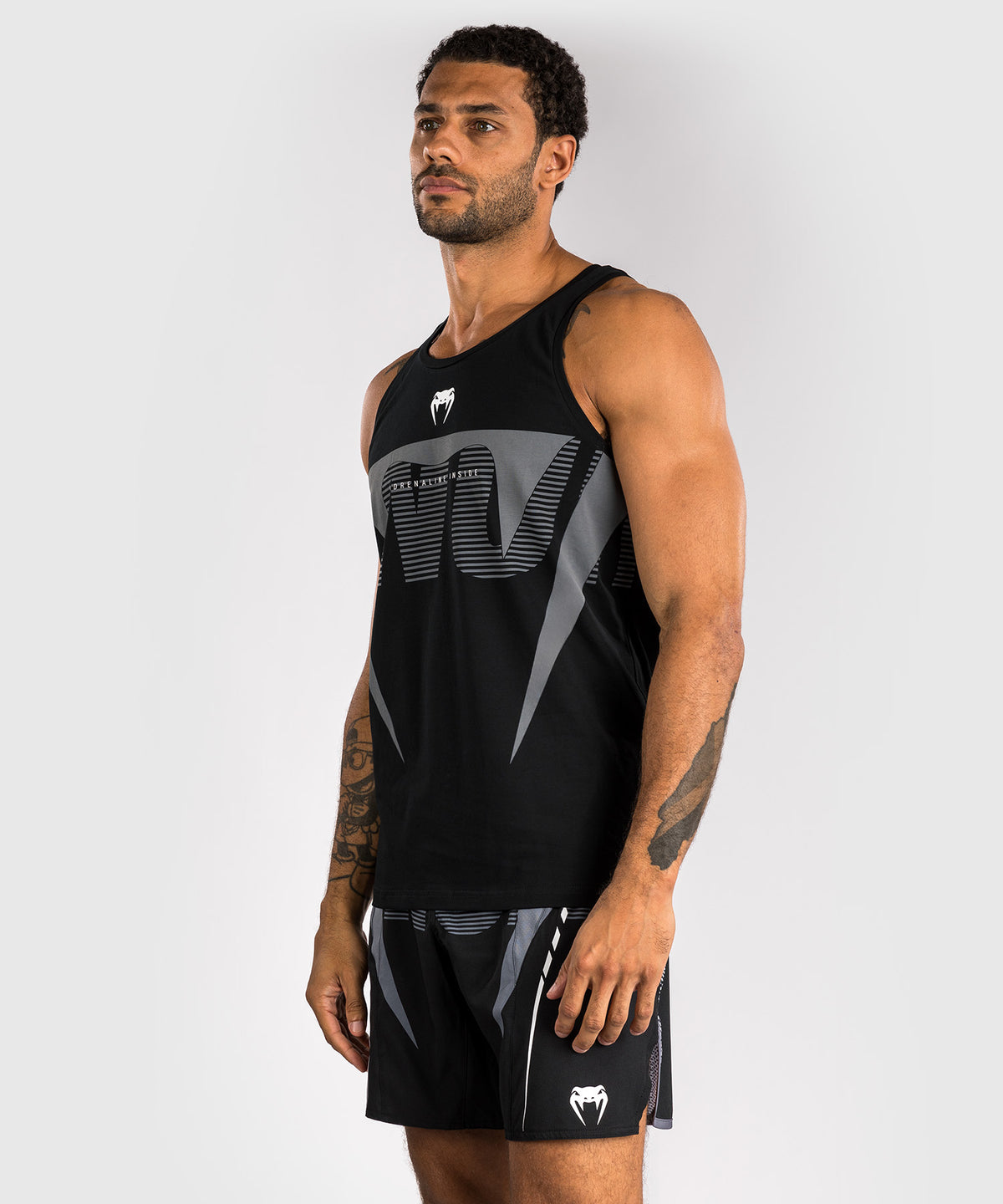Venum Adrenaline Tank Top - Black/Silver Grey