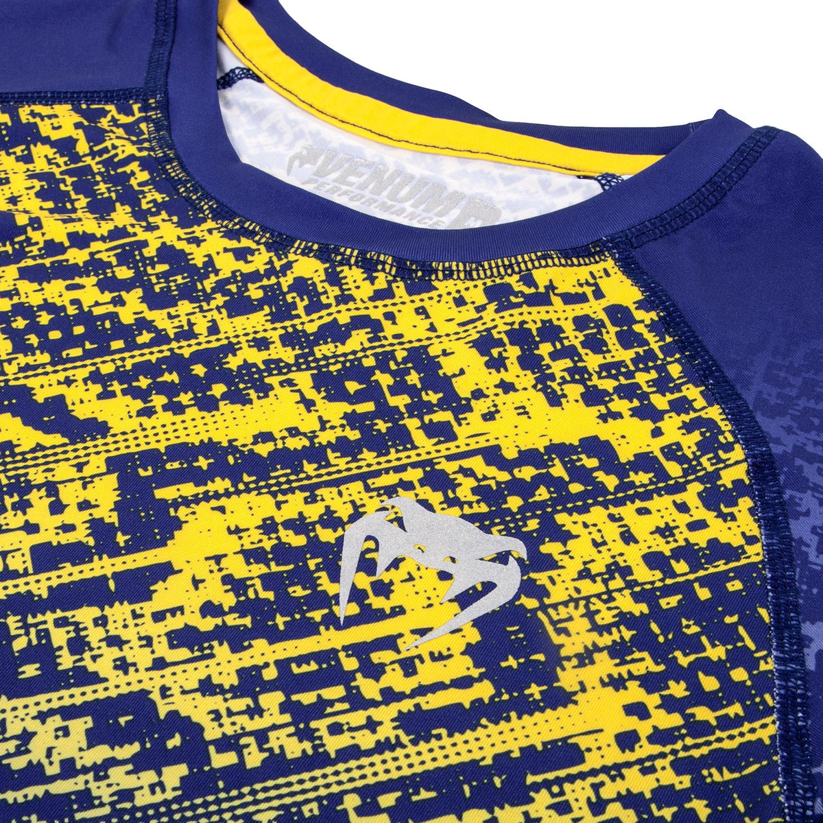 T-shirt de compression Venum Tropical - Bleu/Jaune
