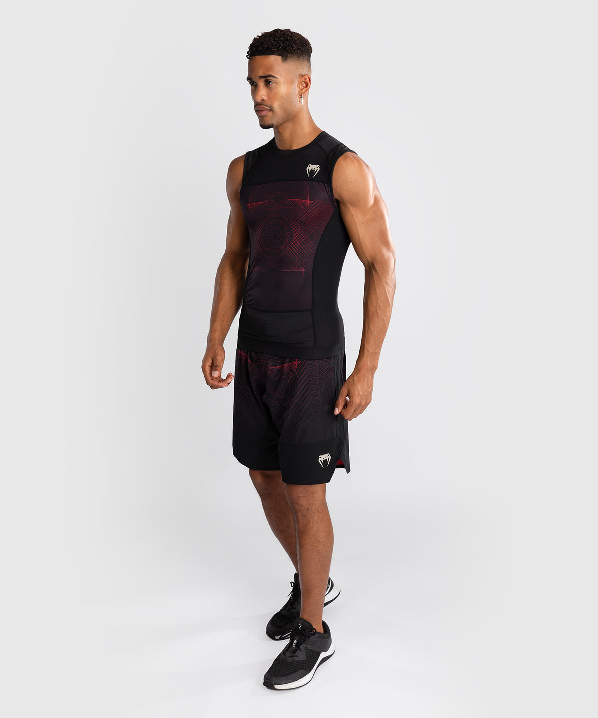 Venum G-Fit Air Rashguard Senza Maniche - Nero Profondo/Rosso Fuoco