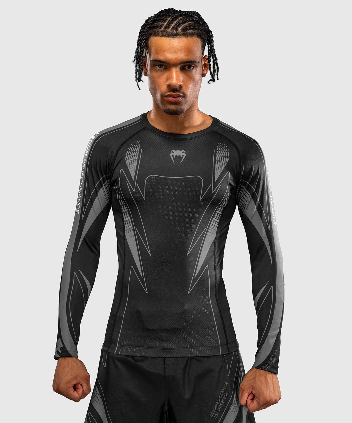 Venum Amazonia Reborn Langarm-Rashguard - Schwarz/Grau