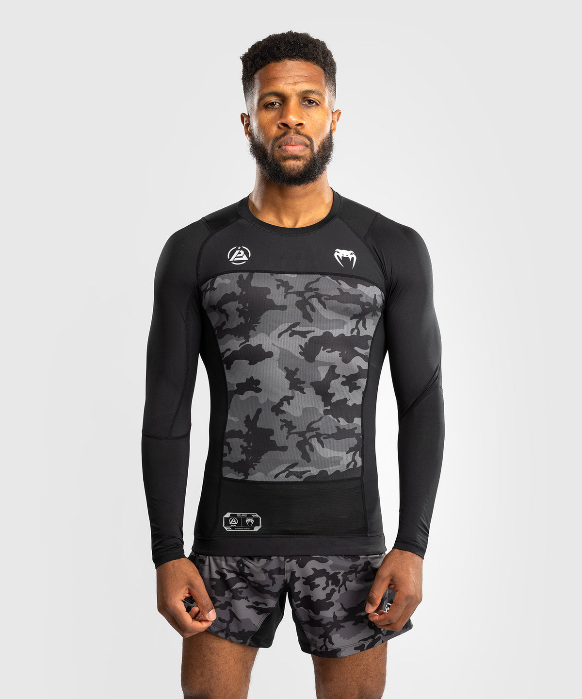 Venum x Polaris Langarm Rashguard - Schwarz/Grau