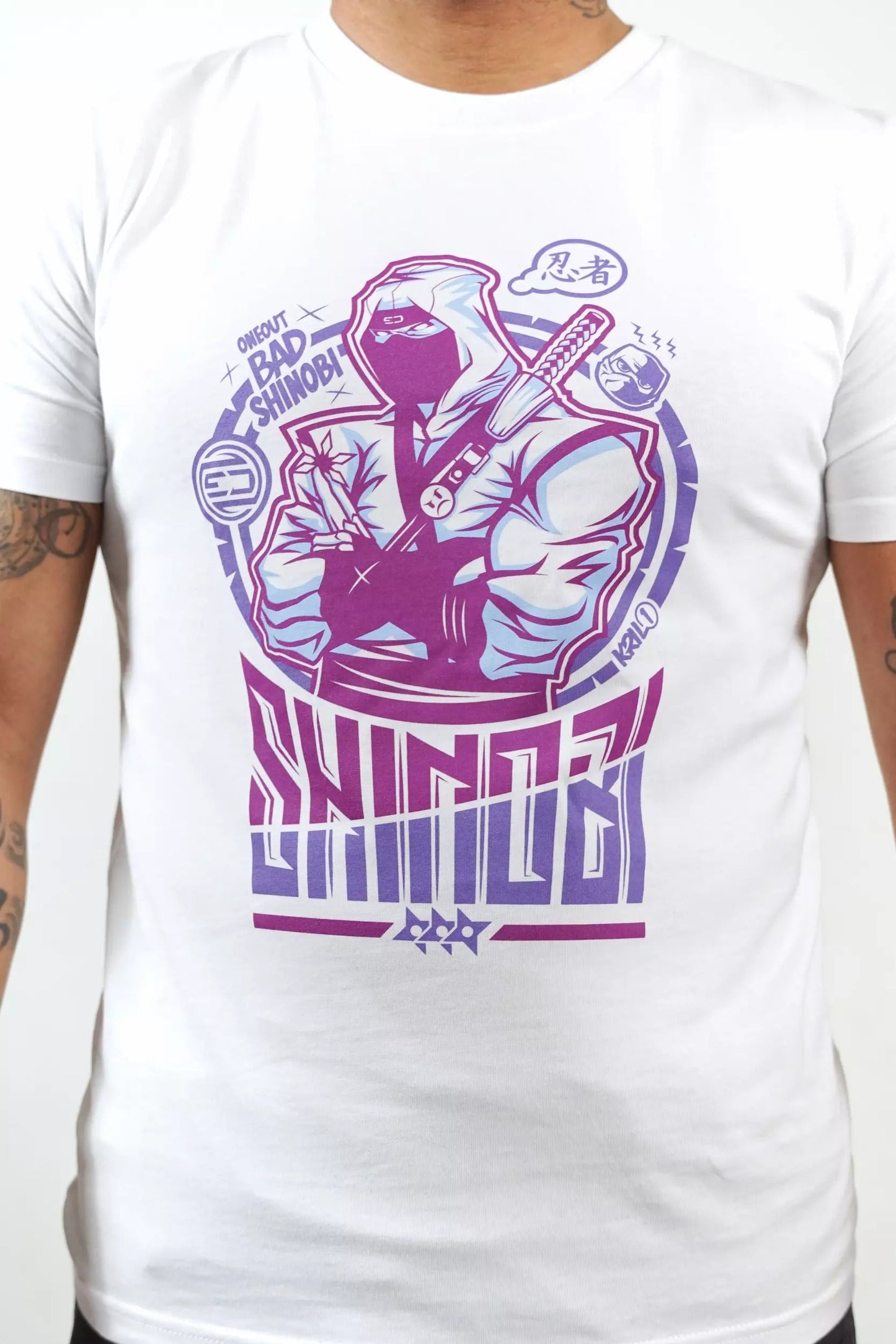 Tee-Shirt Oneout Bad Shinobi - Blanc