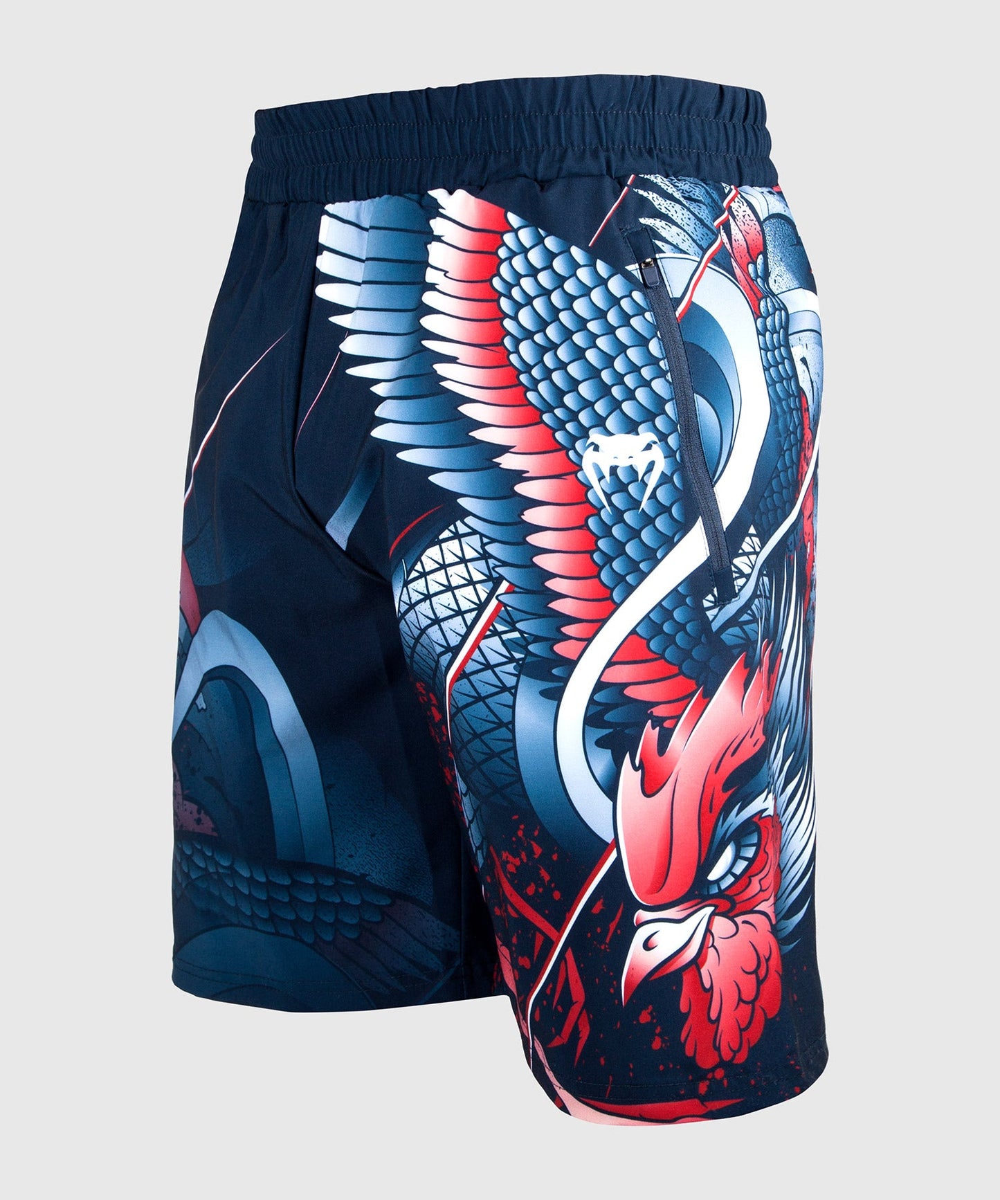 Short de sport Venum Rooster - Bleu Marine/Orange