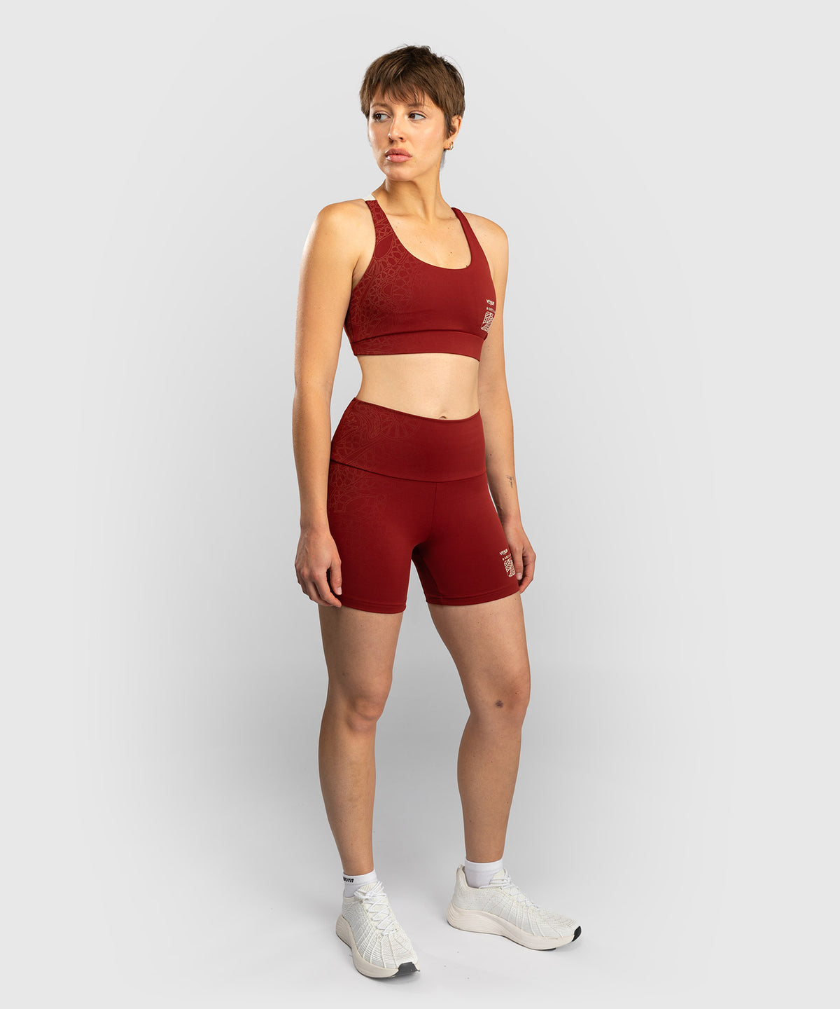 Venum Serpenti Damen Vale Tudo Shorts – Burgunder/Elfenbein