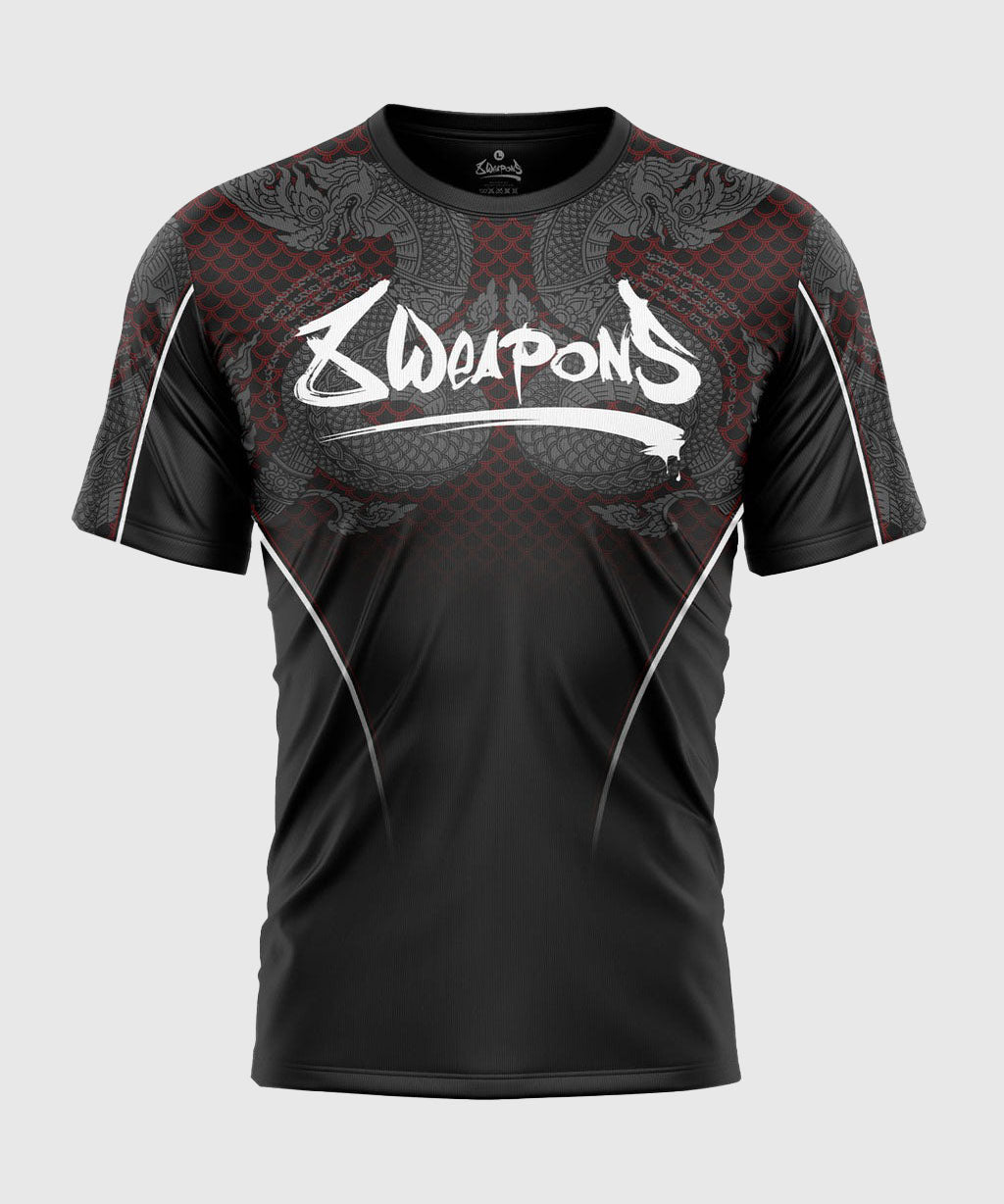 T-shirt 8 Weapons Functional Naga Yant - Noir/Rouge